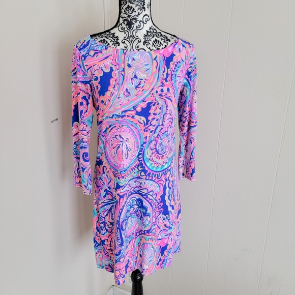Lilly Pulitzer Sophie Multicolor Long Sleeve Mini Sheath Dress - Picture 2 of 6